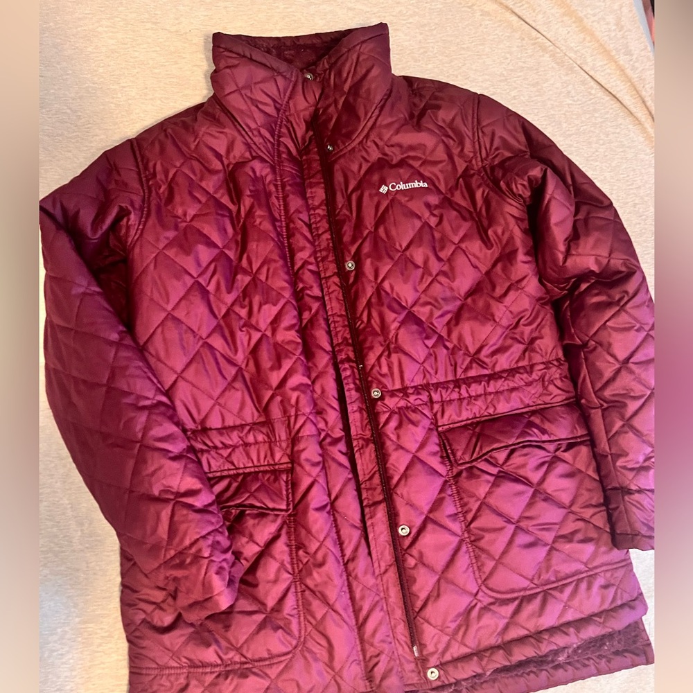 Columbia Quilted Jacket in Burgundy